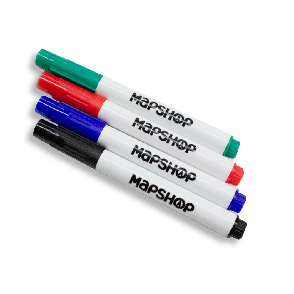 Map Wet Erase Markers - The Map Shop