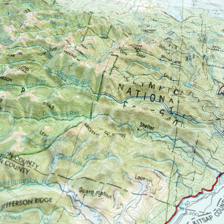 Olympic National Park Raised Relief Map by Hubbard Scientific - The Map ...