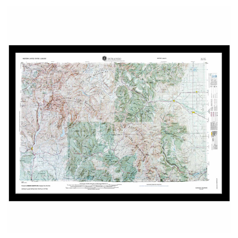 Durango, CO Regional Raised Relief Map by Hubbard Scientific - The Map Shop