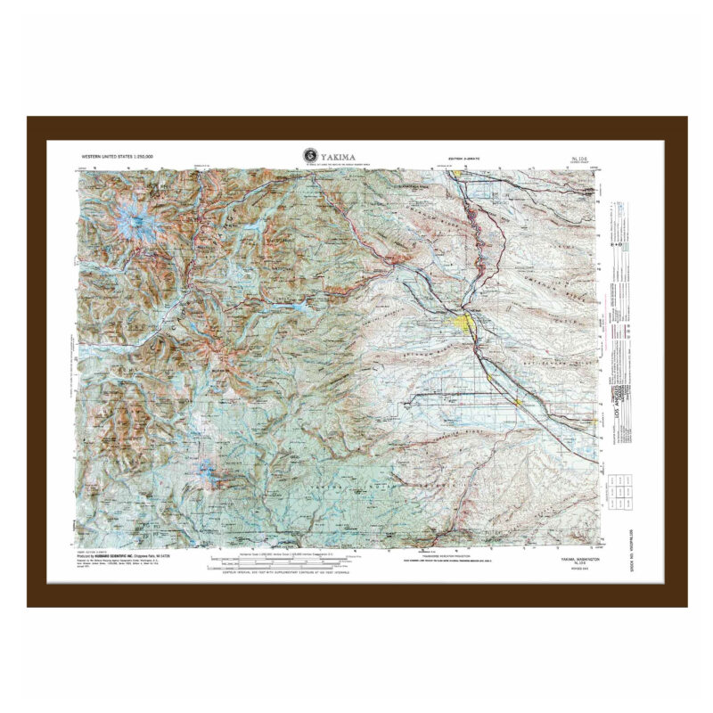 Yakima, WA Regional Raised Relief Map by Hubbard Scientific - The Map Shop