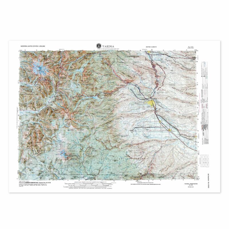 Yakima, WA Regional Raised Relief Map by Hubbard Scientific - The Map Shop