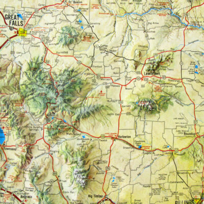 Montana Satellite Raised Relief Map By Hubbard Scientific - The Map Shop