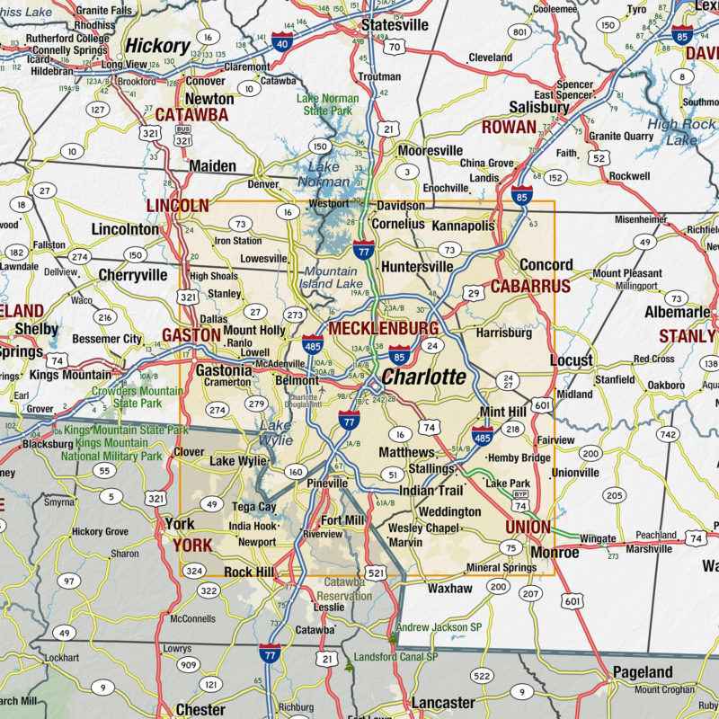 North Carolina Maps - The Map Shop