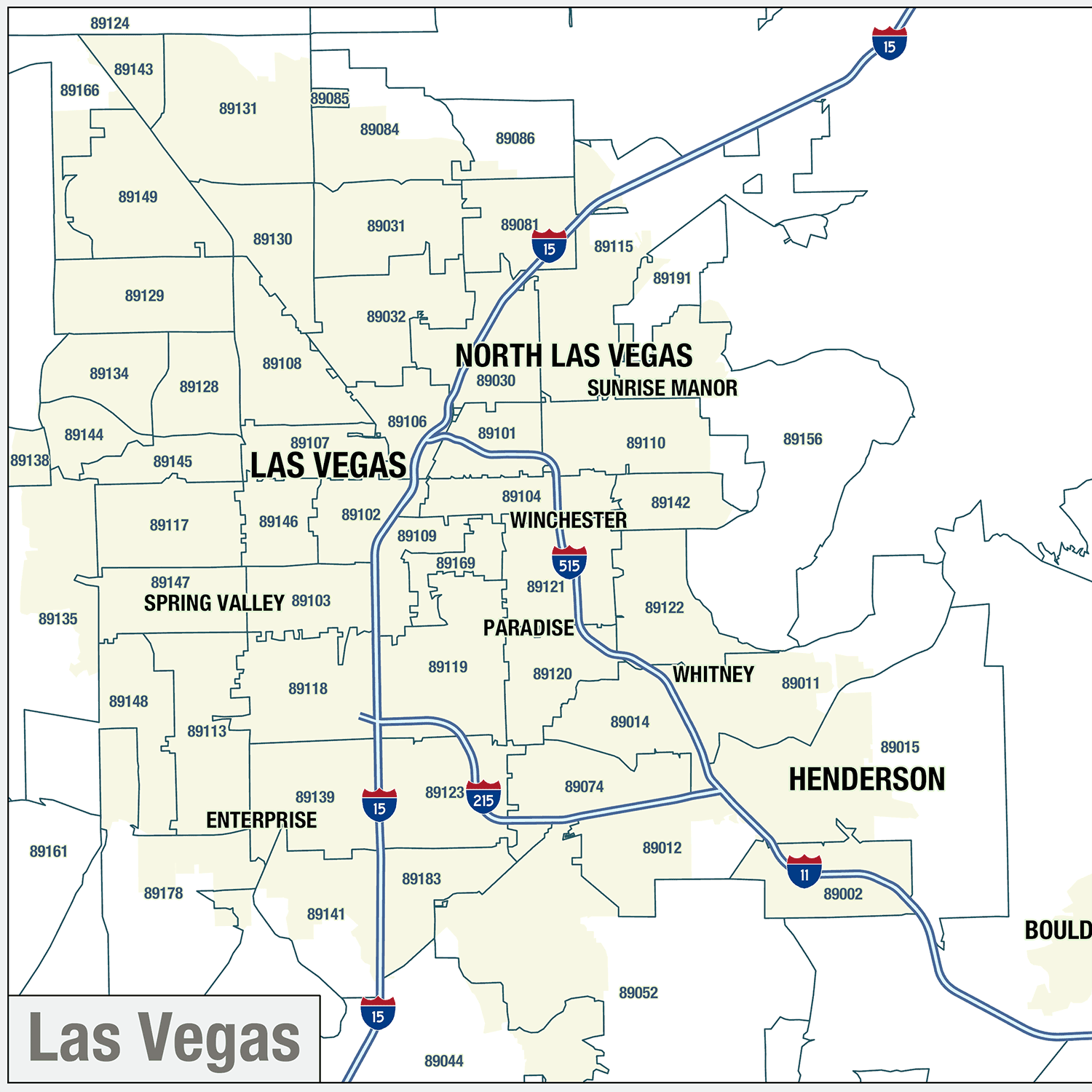 Nevada Zip Code Wall Map By MapShop The Map Shop