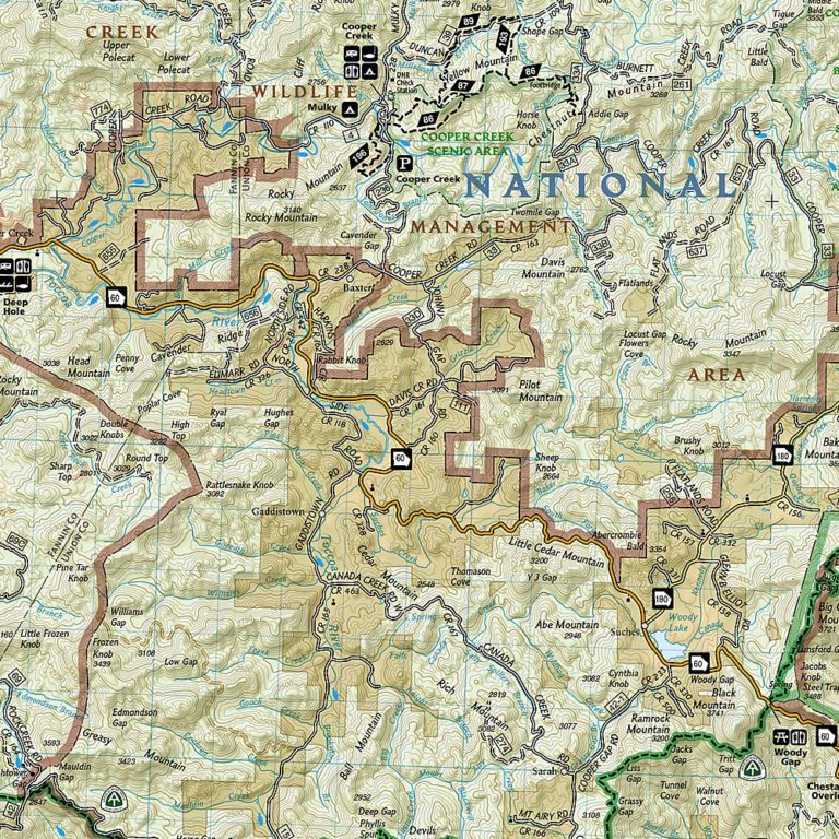 National Geographic - Springer and Cohutta Mountains [Chattahoochee ...