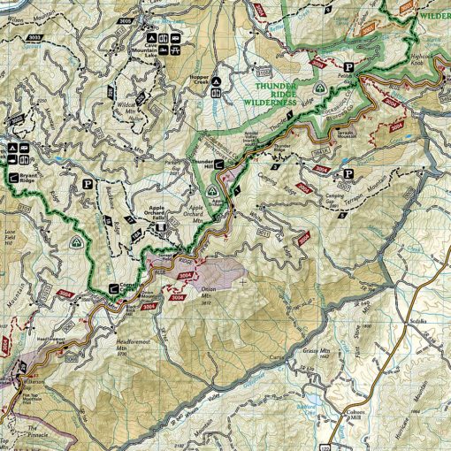 National Geographic - Lexington, Blue Ridge Mts [George Washington and Jefferson National Forests] - Trails Illustrated Folding Travel Map - Image 3