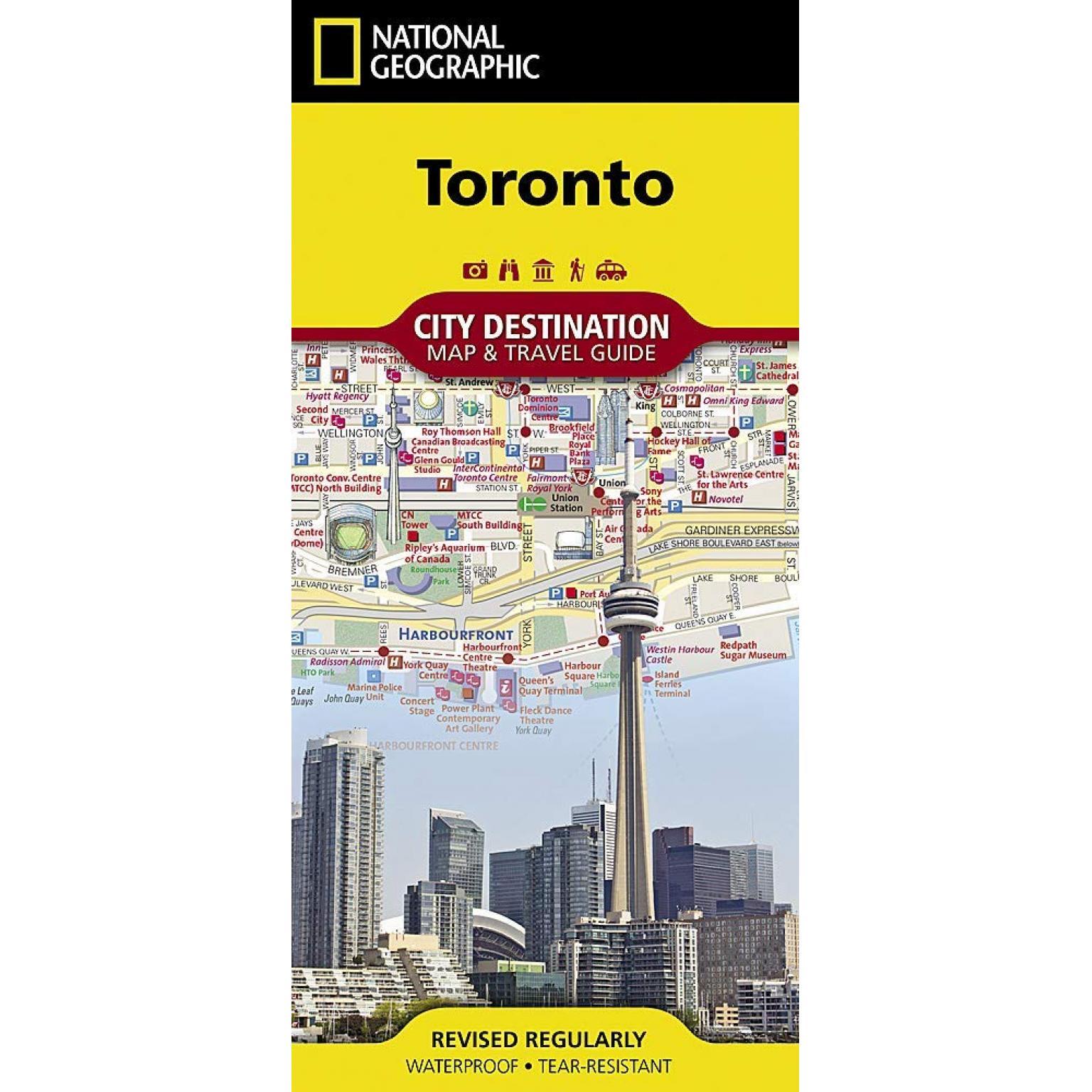 National Geographic - Toronto - City Destination Folding Travel Map - The Map Shop