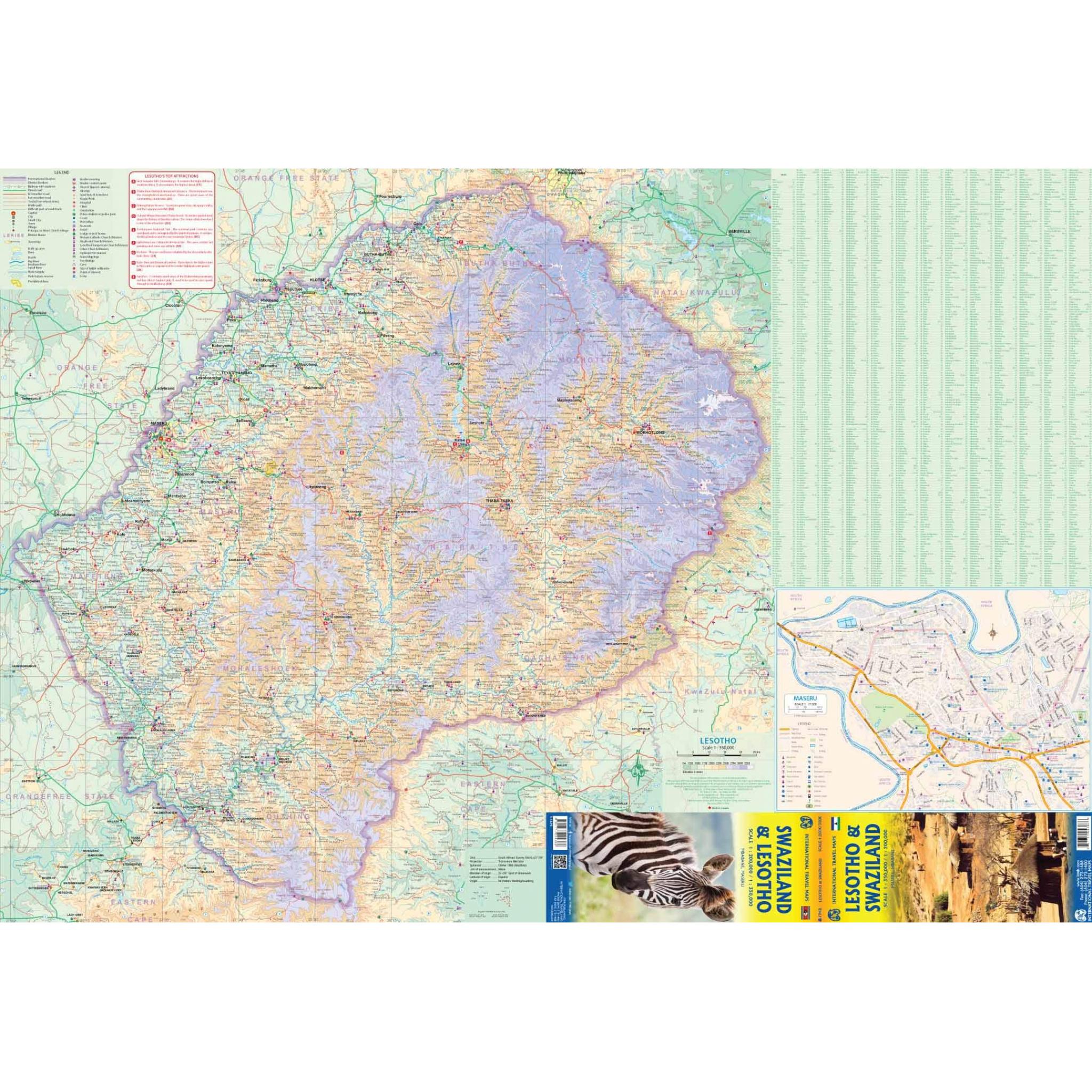 ITMB - Lesotho and Swaziland - Folding Travel Map - Image 3