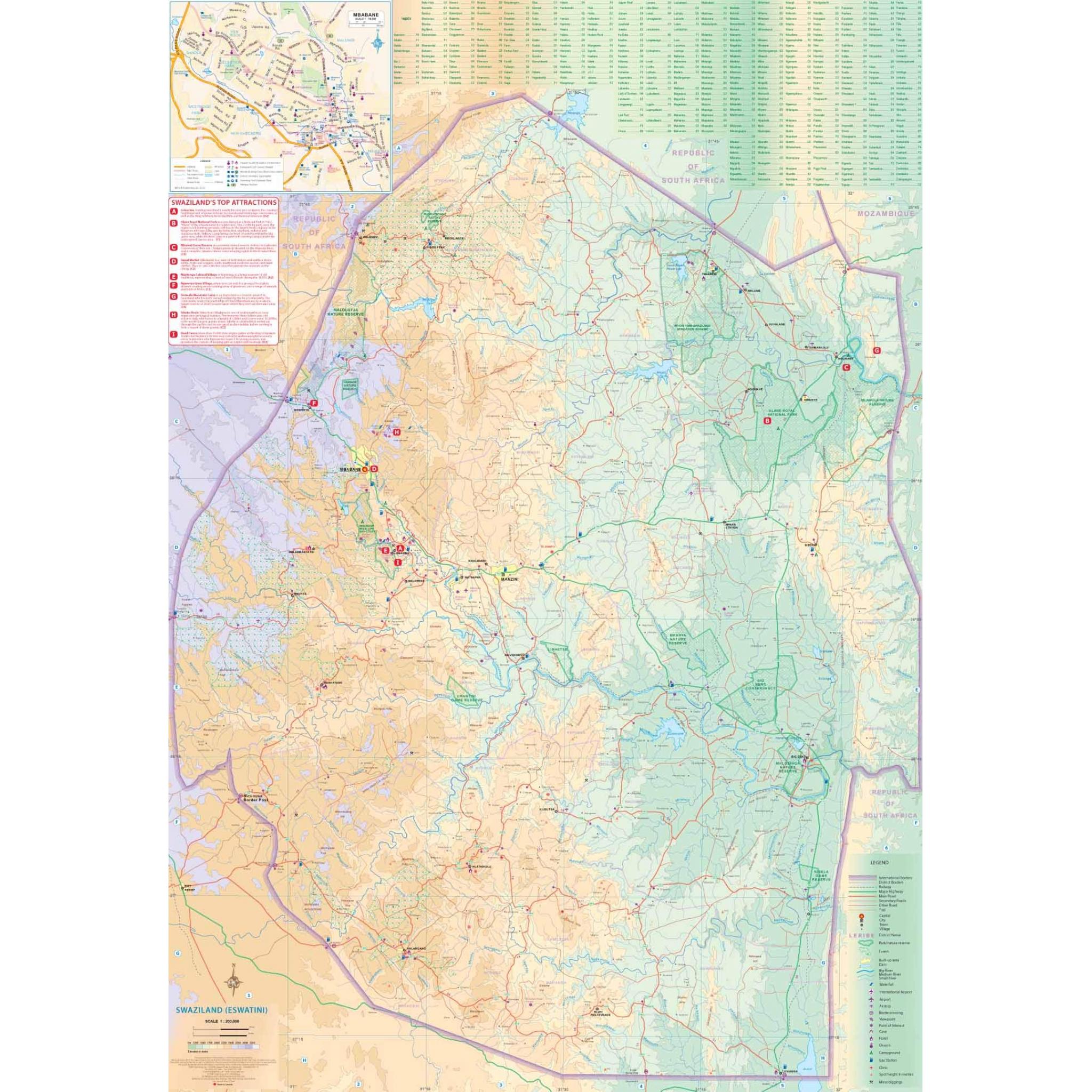 ITMB - Lesotho and Swaziland - Folding Travel Map - Image 4