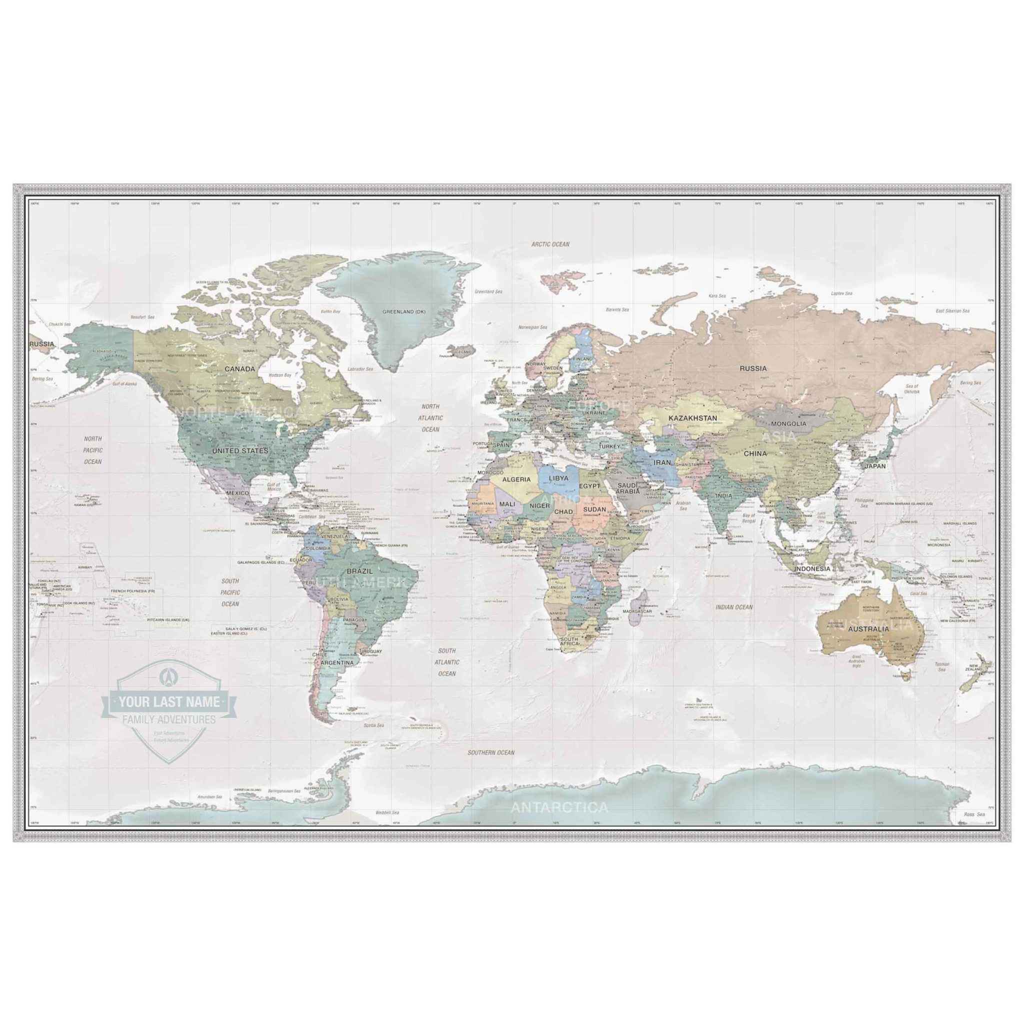 Best Selling World Maps - The Map Shop