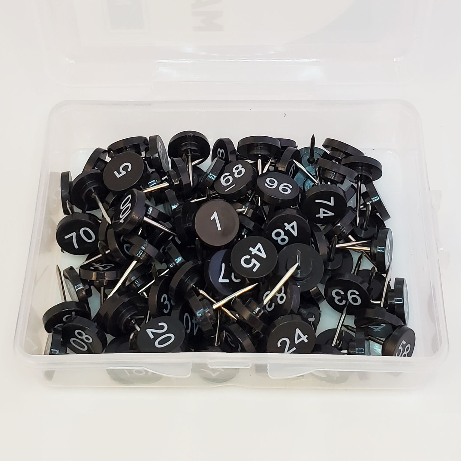 Numbered Map Tack Push Pins