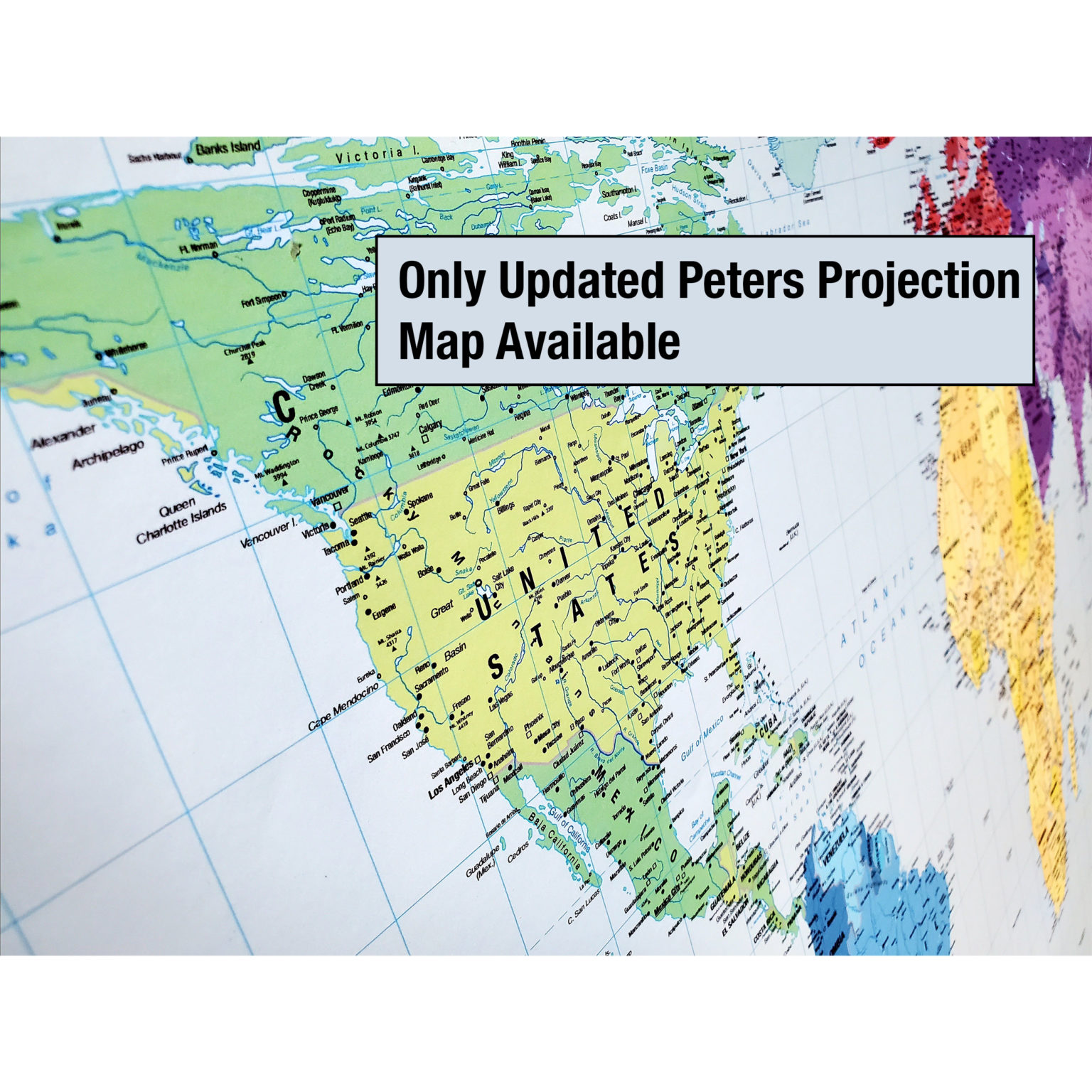 World Peters Projection Wall Map - The Map Shop