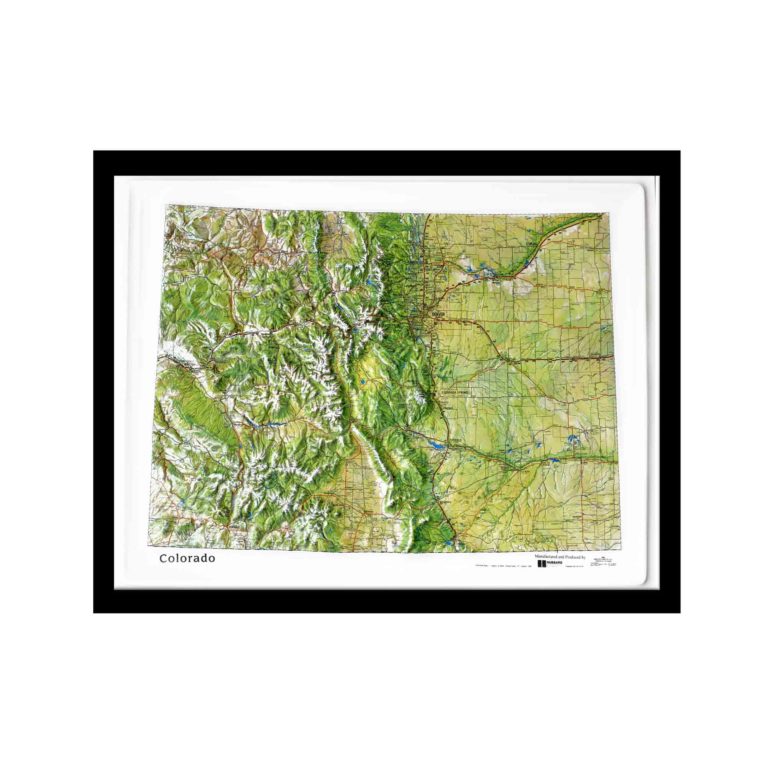 Colorado Satellite Raised Relief Map By Hubbard Scientific The Map Shop 5646