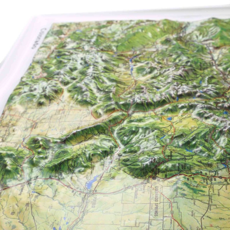 Colorado Satellite Raised Relief Map By Hubbard Scientific The Map Shop 8661