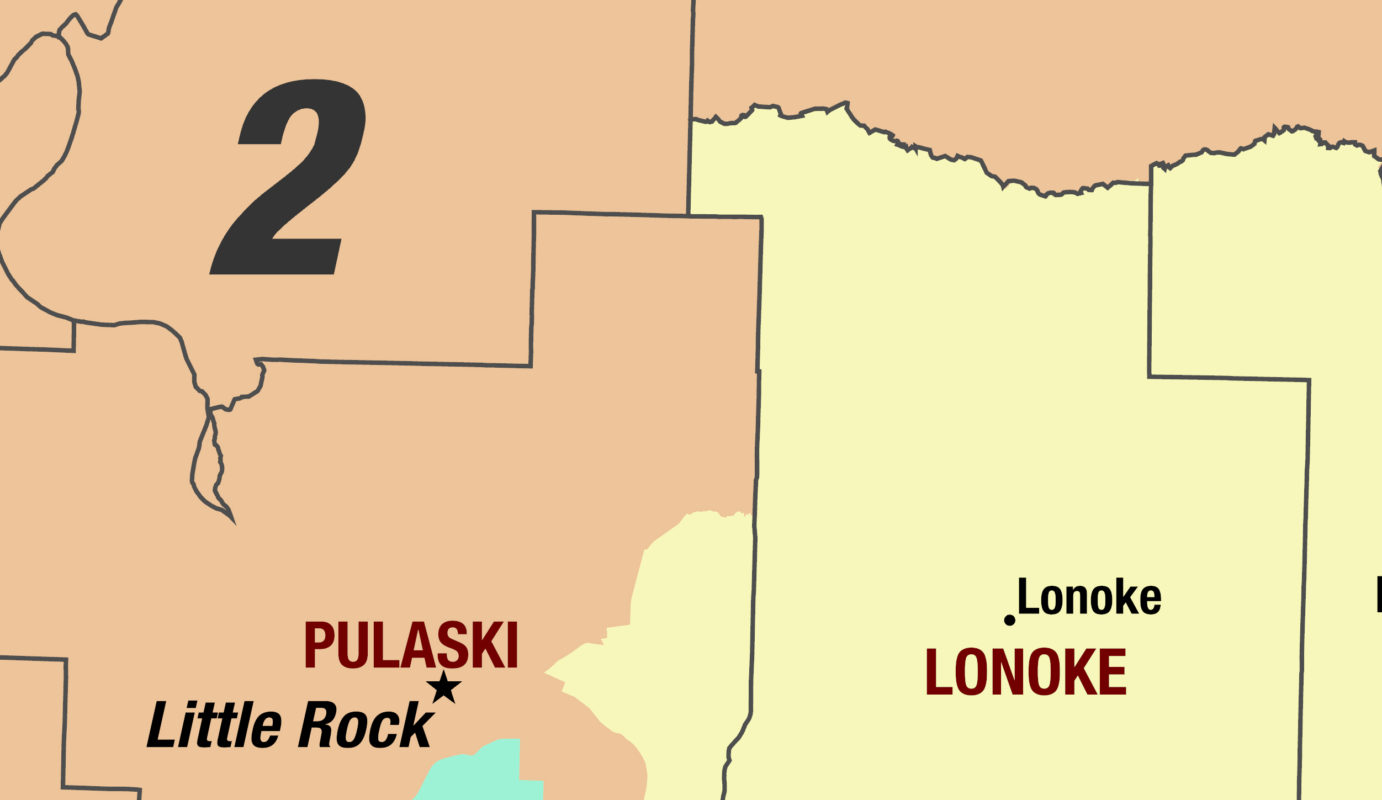 Arkansas 2022 Congressional Districts Wall Map By MapShop - The Map Shop