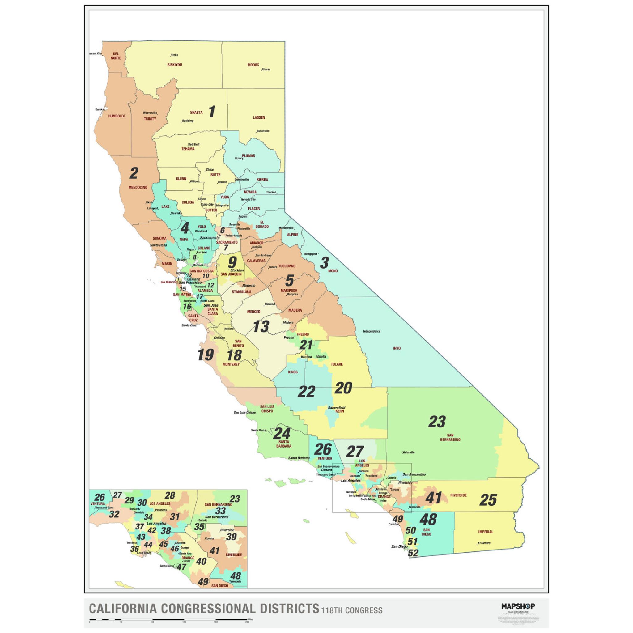 california congressional districts map