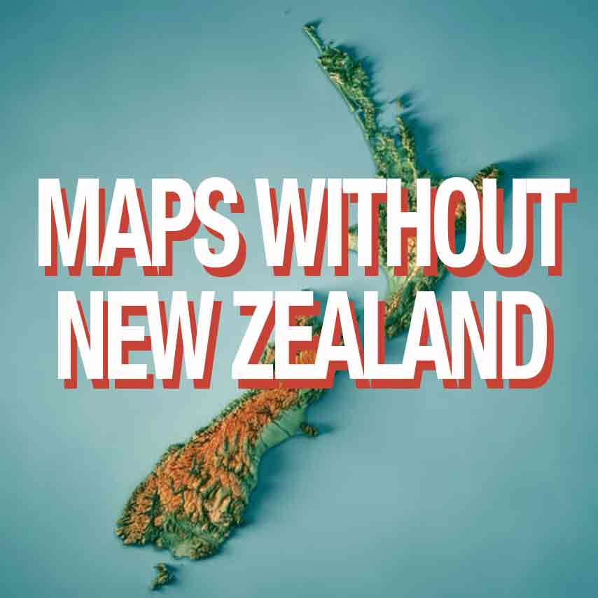 Maps Without New Zealand - The Map Shop