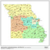 Missouri 2022 Congressional Districts Wall Map by MapShop - The Map Shop