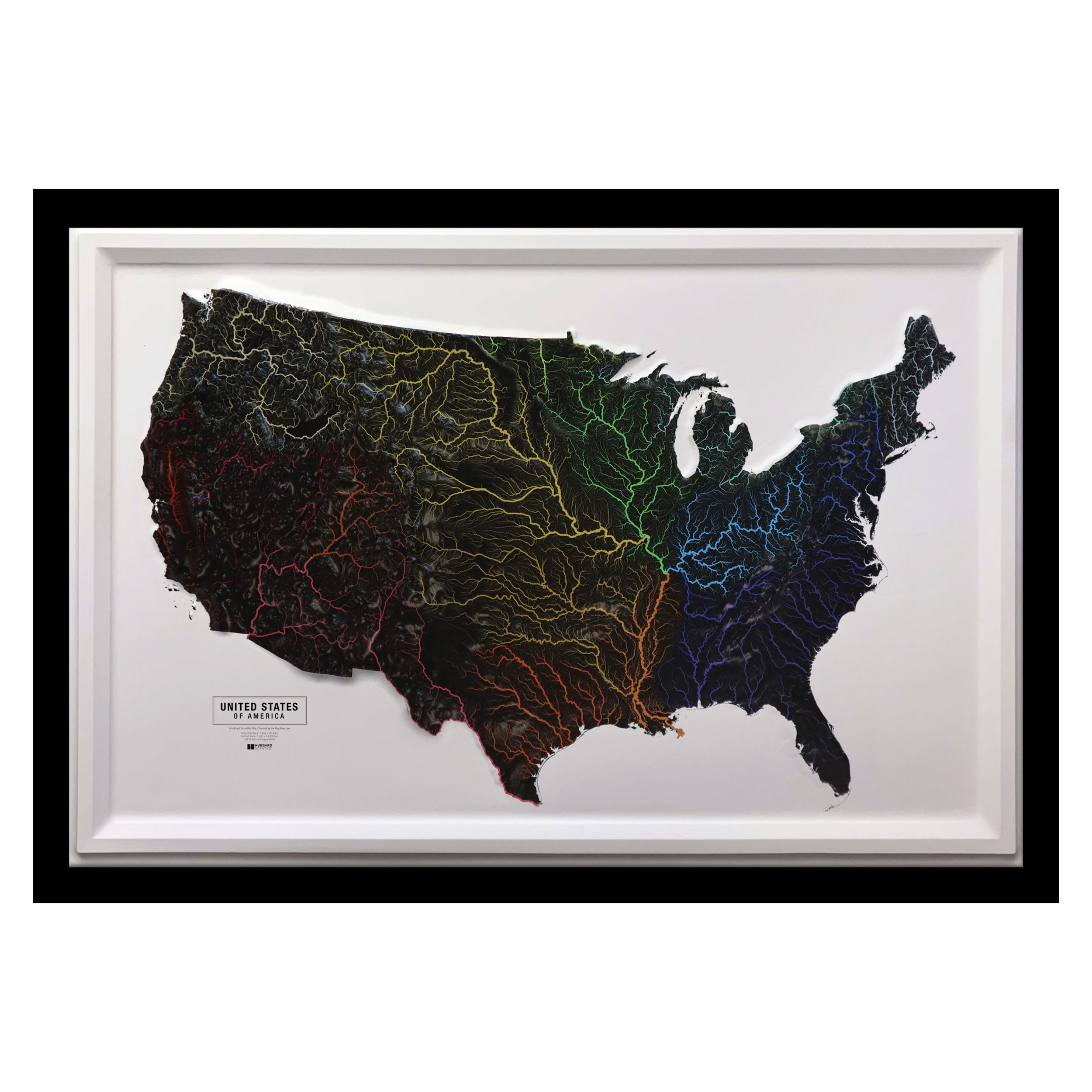 Relief　Shop　The　Map　by　Raised　Scientific　Hubbard　United　Hydrological　States　Map