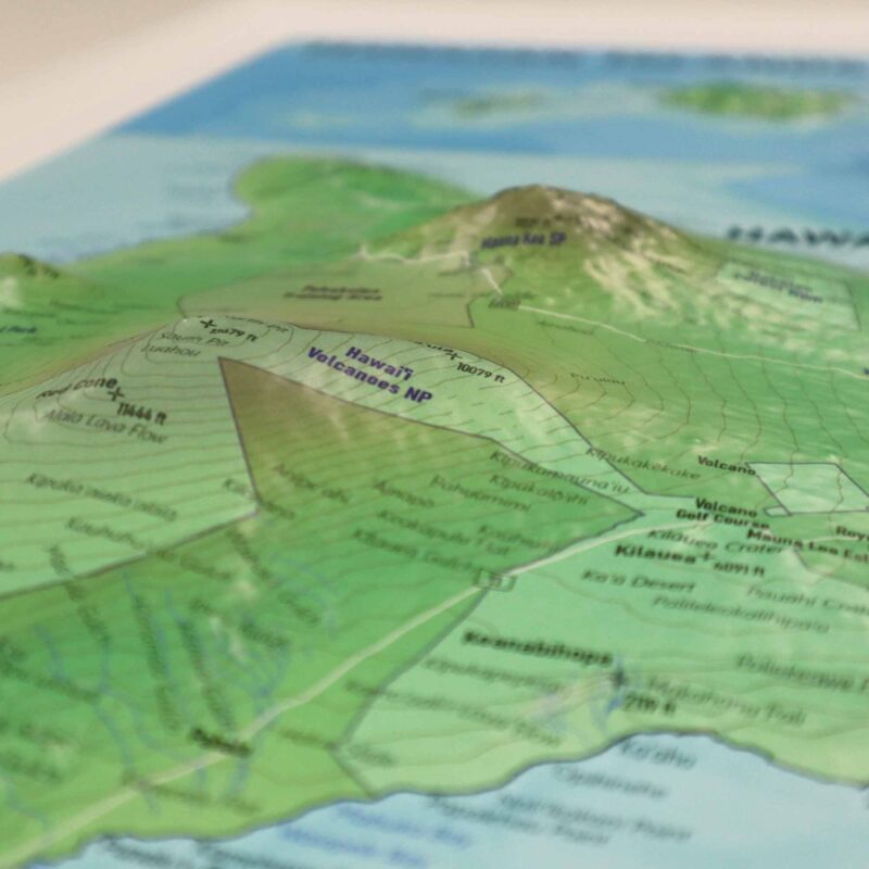 Hawaii Raised Relief Map by Hubbard Scientific - The Map Shop