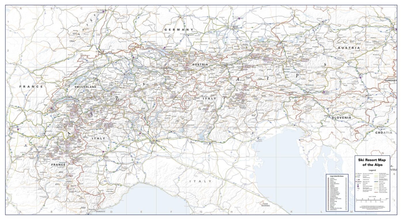 Ski Resort Map Of The Alps Panoramic By 2theAlps The Map Shop   005 Large 1400x765 