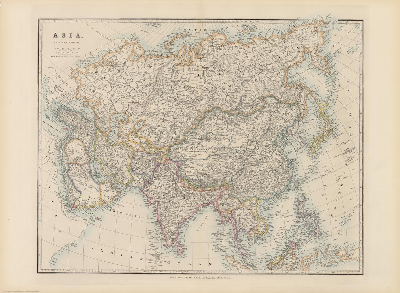 Stanford's Folio Asia Map, by J. Arrowsmith (1884) by Stanfords - The ...