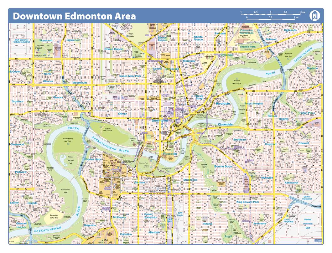Edmonton Downtown - Compact by Lucidmap - The Map Shop