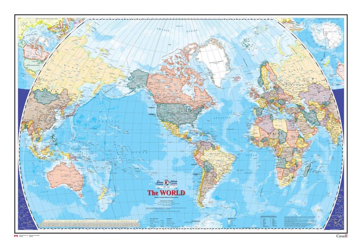 The World Wall Map Atlas Of Canada By Natural Resources Canada The   MCR0046 En Large 1166x800 