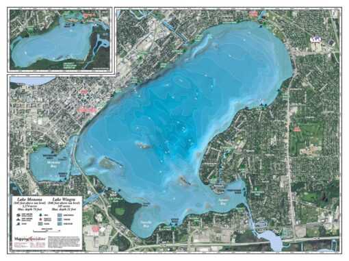 Monona & Wingra Lake by Mapping Specialists