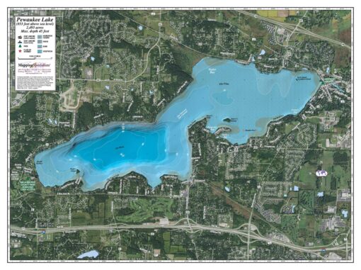 Pewaukee lake by Mapping Specialists