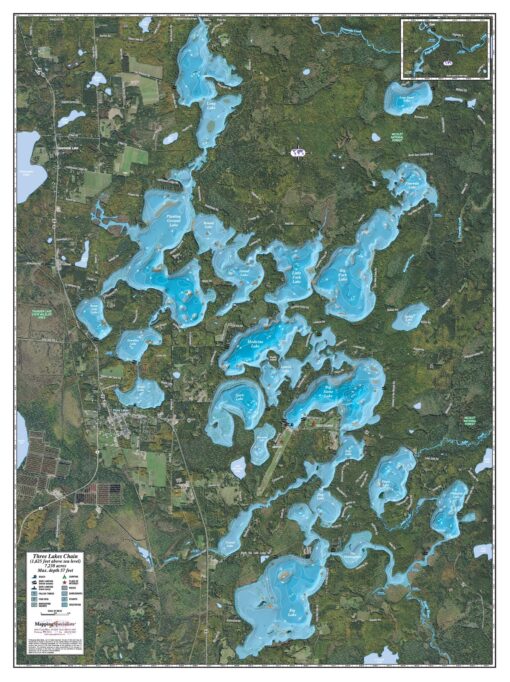 Three Lakes Chain by Mapping Specialists