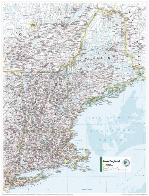 New England U.S. - Atlas of the World, 11th Edition by National Geographic