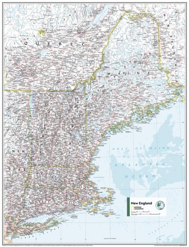 New England U.S. - Atlas of the World, 11th Edition by National ...