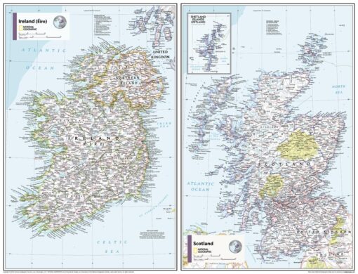 Ireland (Ã‰ire) and Scotland - Atlas of the World, 11th Edition by National Geographic