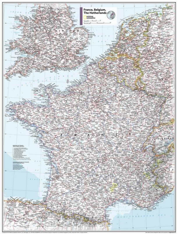 France, Belgium, the Netherlands - Atlas of the World, 11th Edition by ...