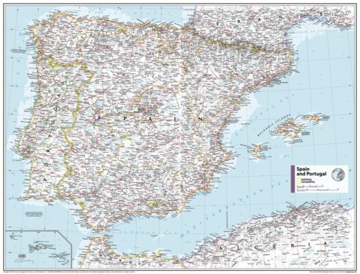 Spain and Portugal - Atlas of the World, 11th Edition by National ...