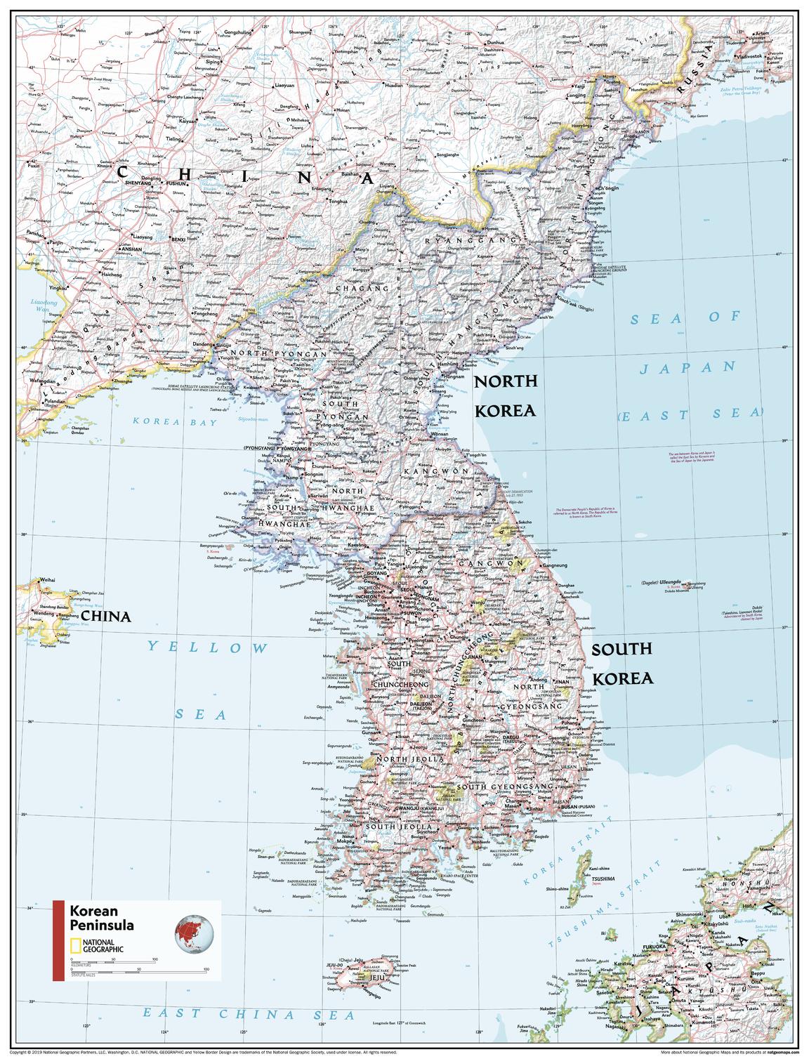 korean peninsula world map