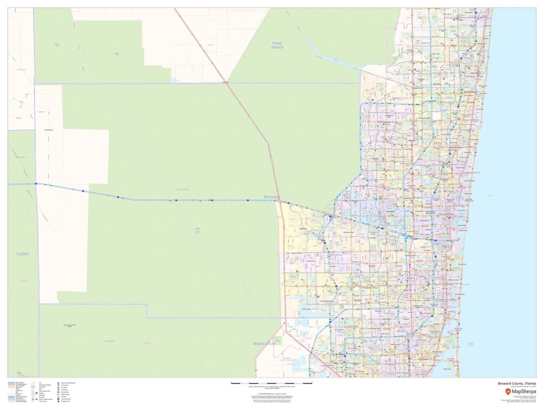 Broward County, Florida By Mapsherpa - The Map Shop