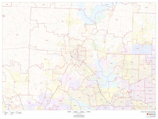 Denton County Texas Zip Codes By Mapsherpa The Map Shop 4824