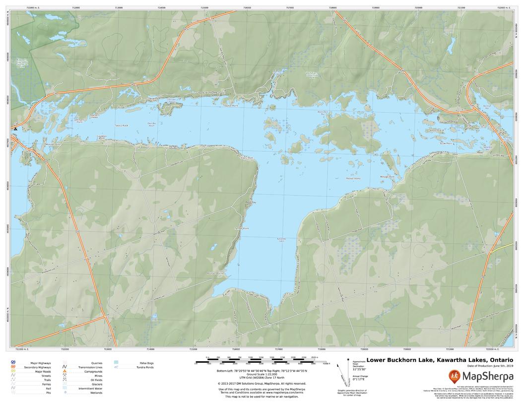 Lower Buckhorn Lake Kawartha Lakes Ontario By MapSherpa The Map Shop   Ctg 000026 Large 