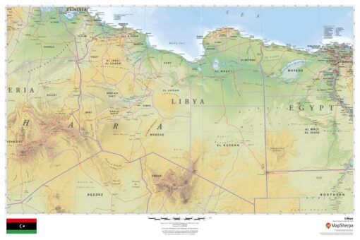 Libya Wall Map by MapSherpa