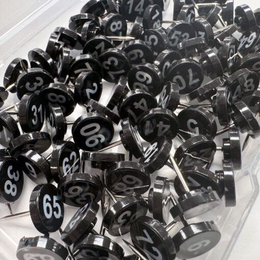 Numbered Push Pins - Black - Image 3