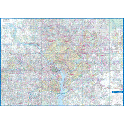 Washington, DC Metro Wall Map by Kappa