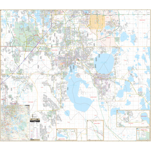 Kissimmee & Osceola County, FL Wall Map by Kappa