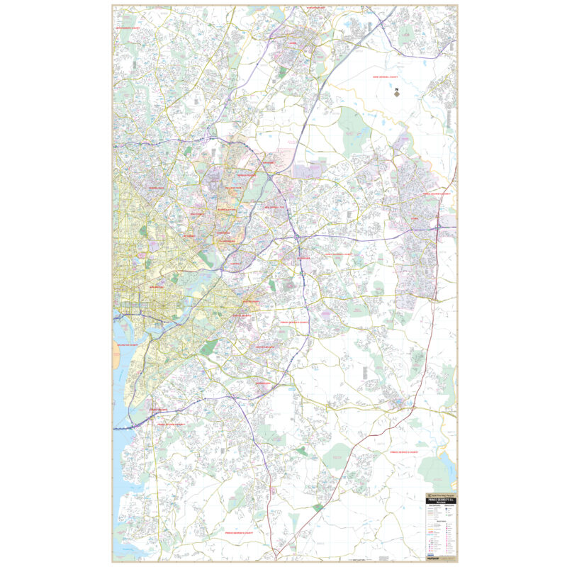 Prince George S County Maryland Wall Map By Kappa The Map Shop   KA C MD PRINCEGEORGES 800x800 