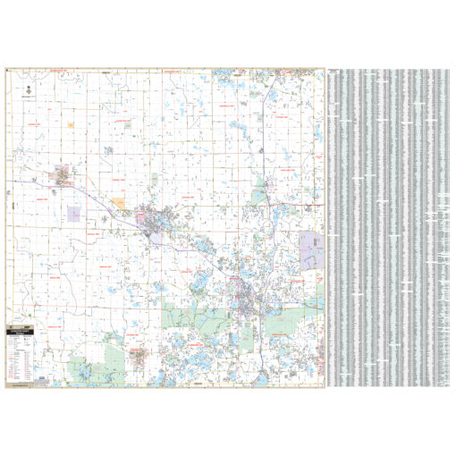 Livingston County, MI Wall Map by Kappa