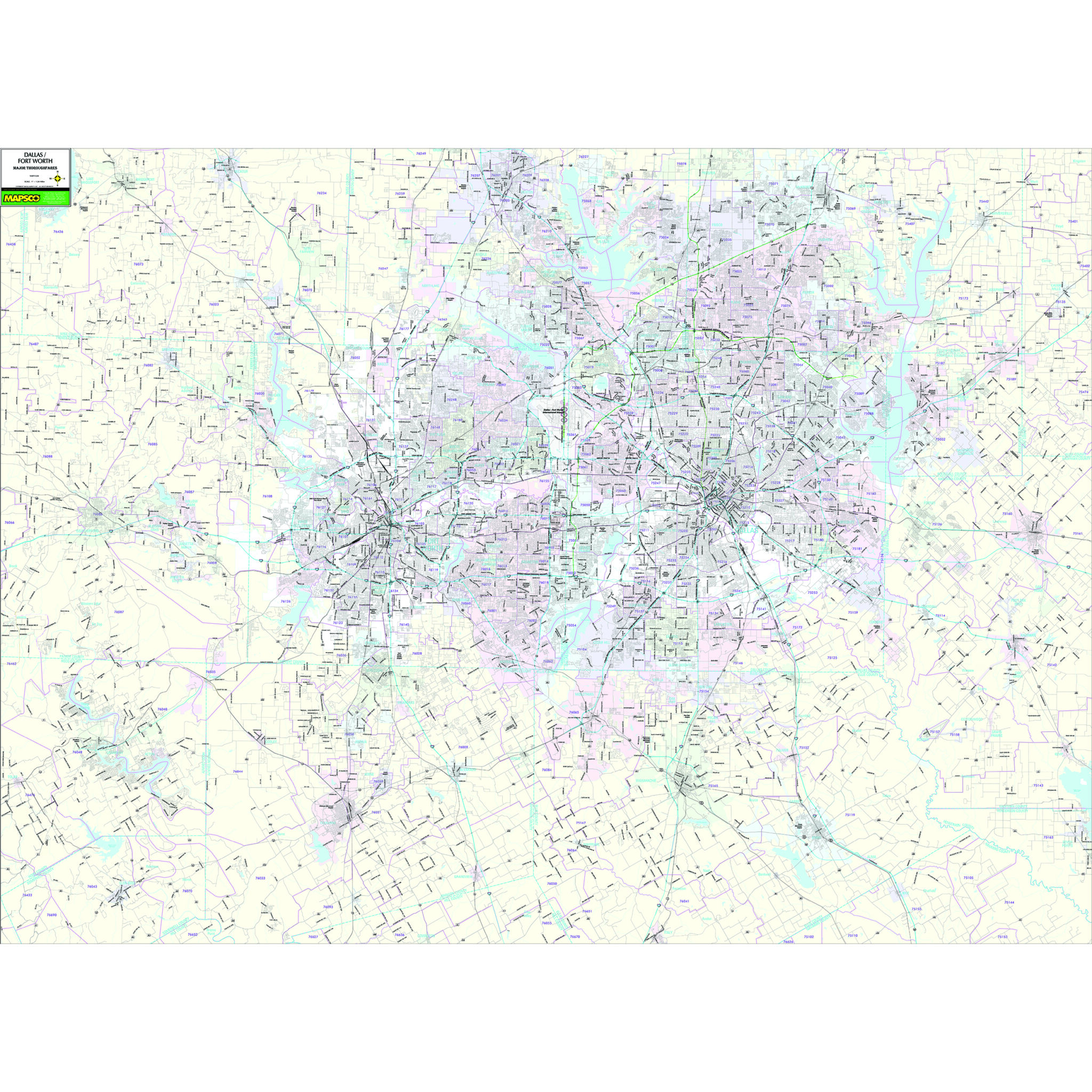 Mecklenburg County Nc Thoroughfares Wall Map By Mapsh 