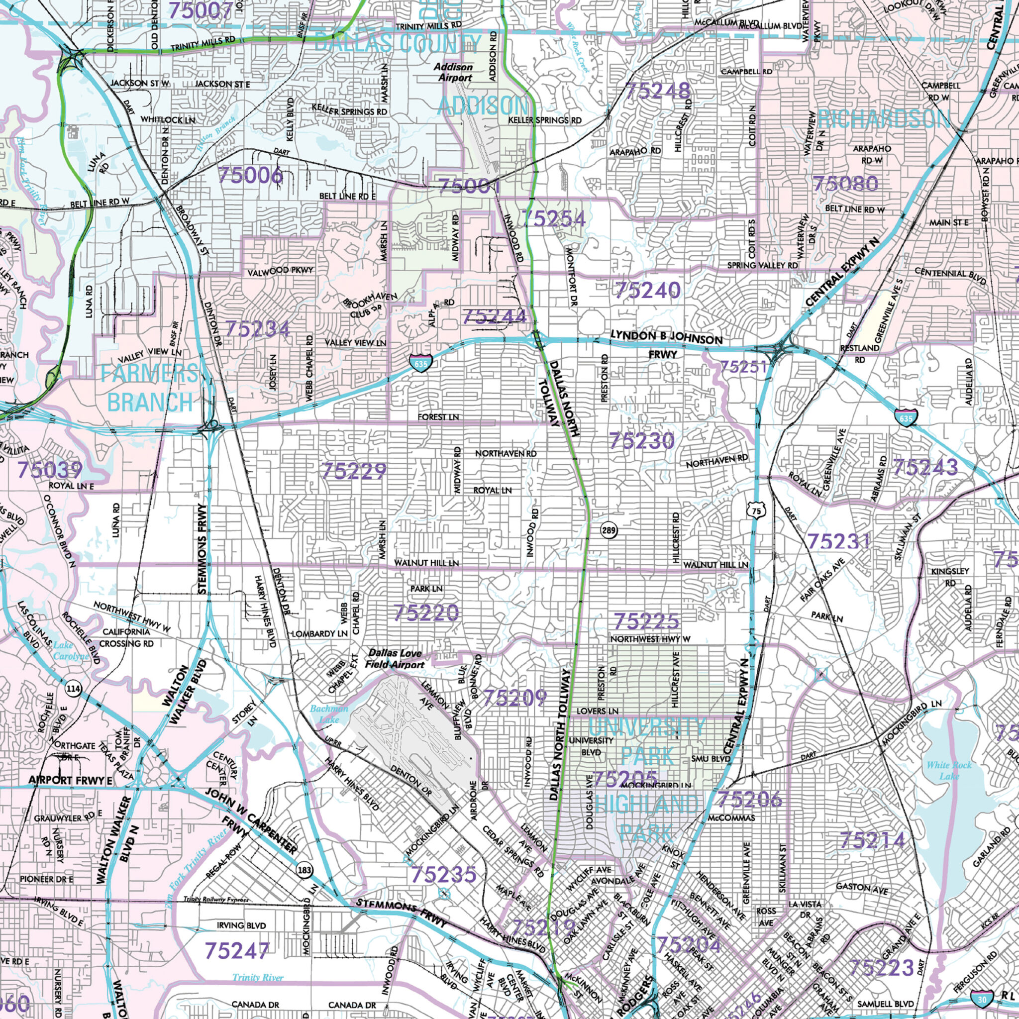 Mecklenburg County Nc Thoroughfares Wall Map By Mapsh 