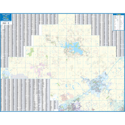 New Braunfels & Comal County, TX Wall Map by Kappa