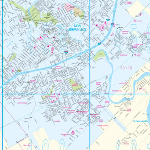 New Braunfels & Comal County, TX Wall Map by Kappa - Image 2